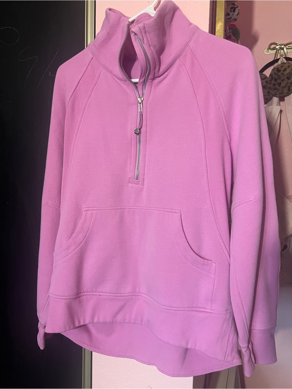 lululemon athletica Pink Half-Zip Cowl Pullover SCUBA